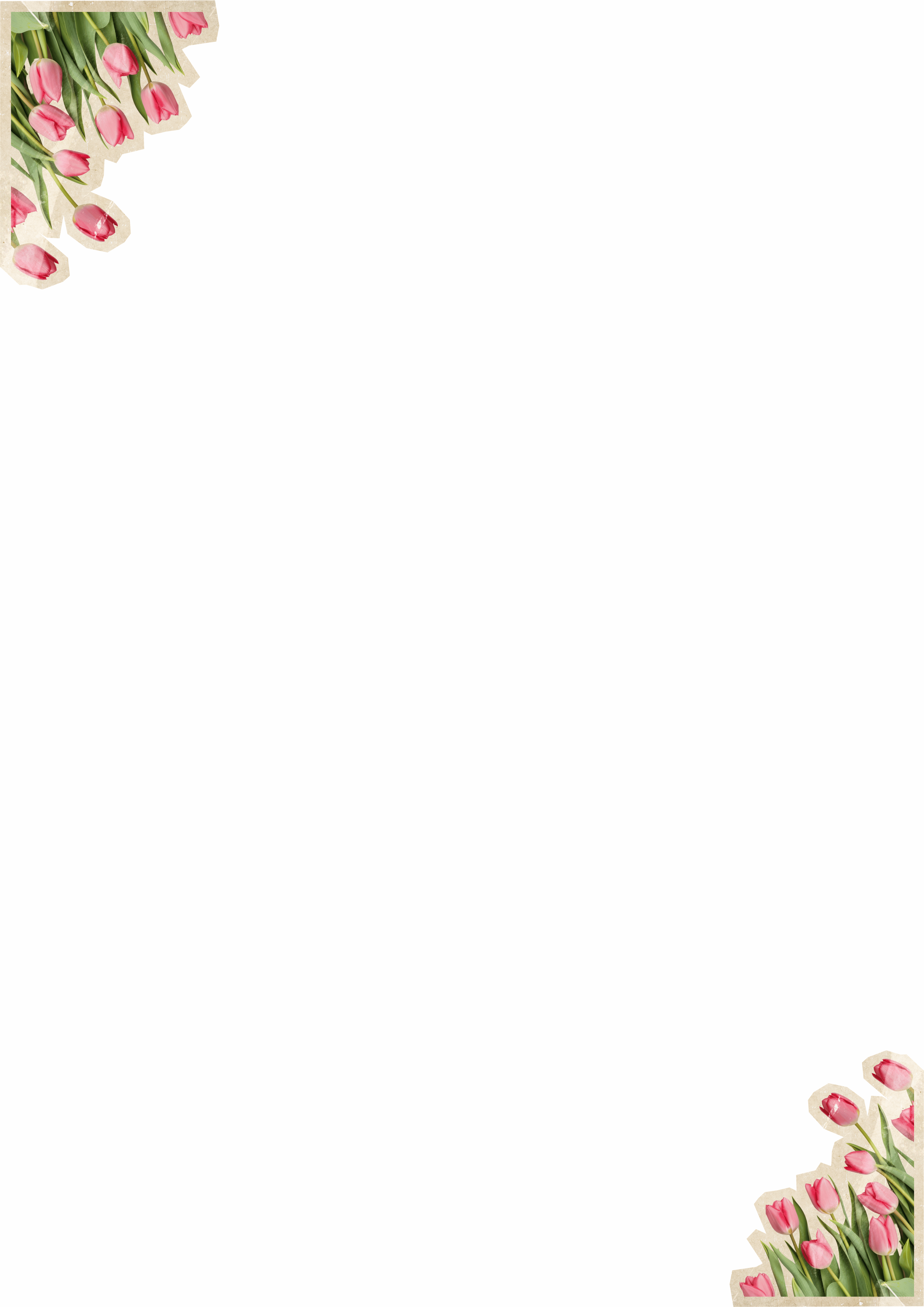 pink tulips seating chart background