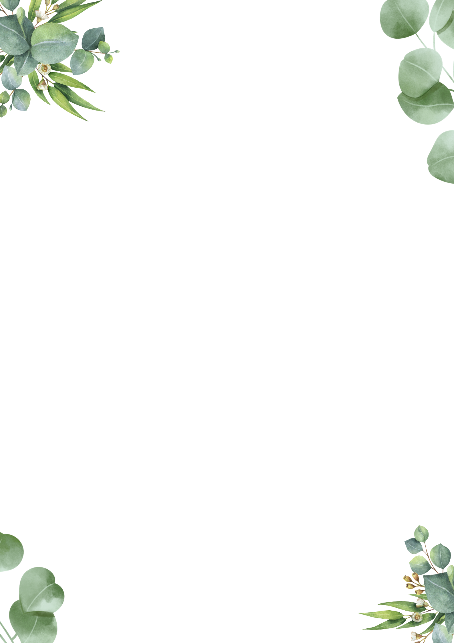 white green floral seating chart background